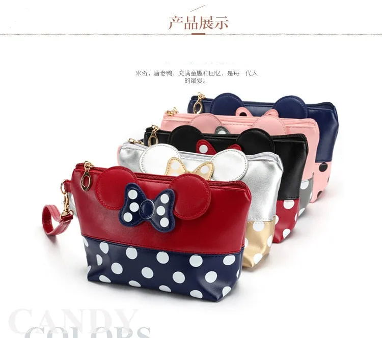 Disney Women Mickey girl bag handbag Crossbody Polka Dot Bow