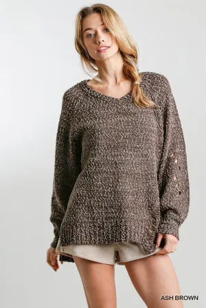 Distressed Detail Knit Sweater