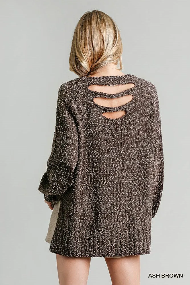 Distressed Detail Knit Sweater