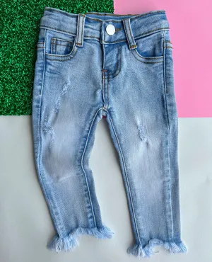 distressed skinny jeans