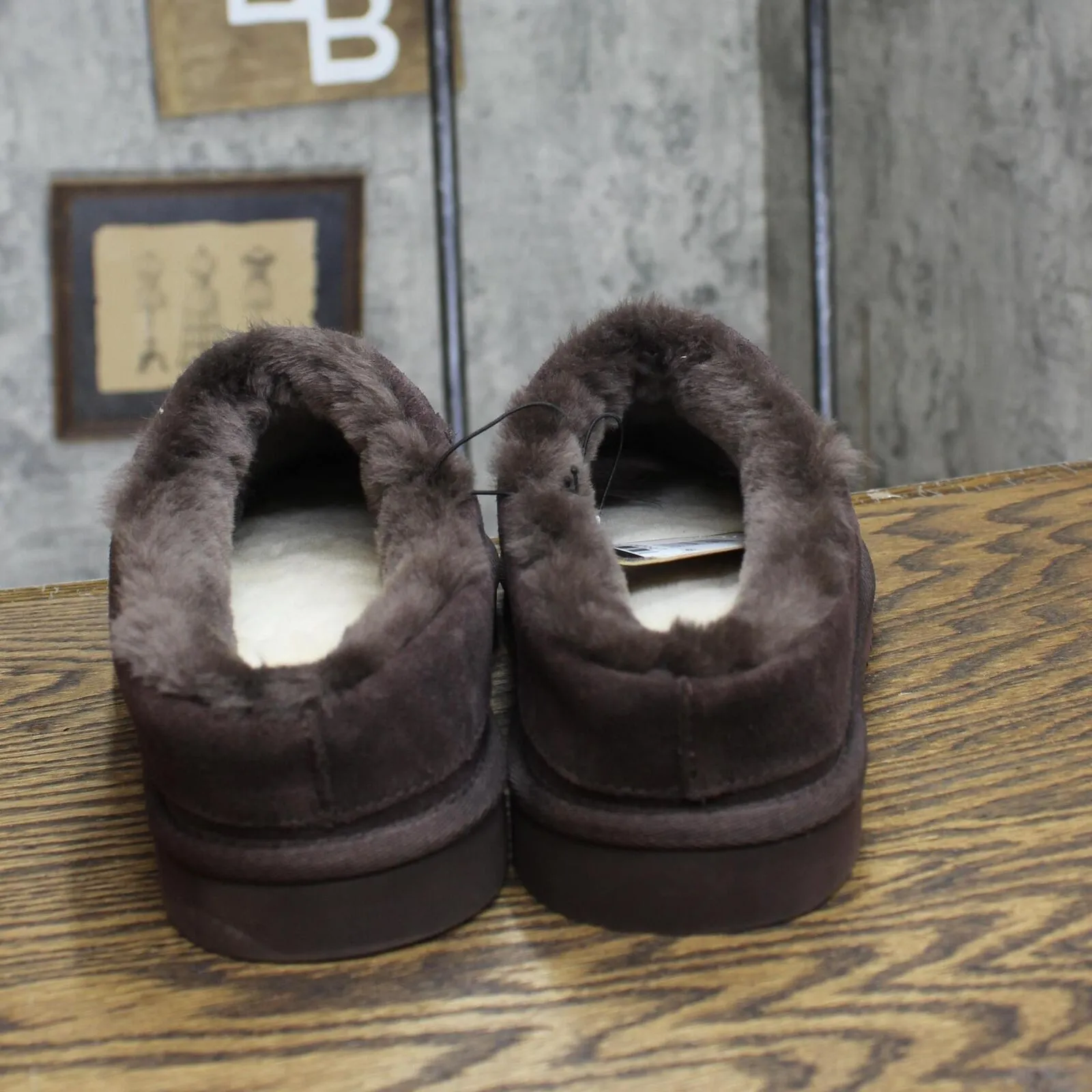 Dluxe By Dearfoams Mens Lith Slide Slippers 88498382 Brown 11