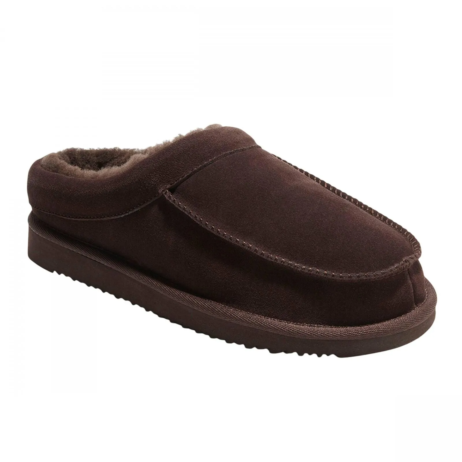Dluxe By Dearfoams Mens Lith Slide Slippers 88498382 Brown 11