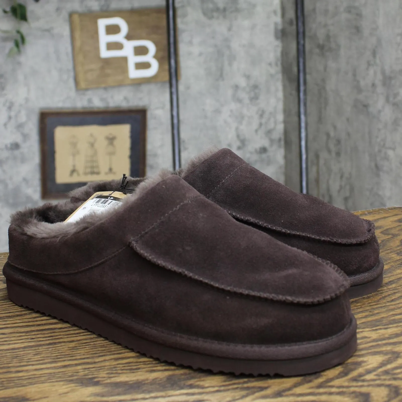 Dluxe By Dearfoams Mens Lith Slide Slippers 88498382 Brown 11