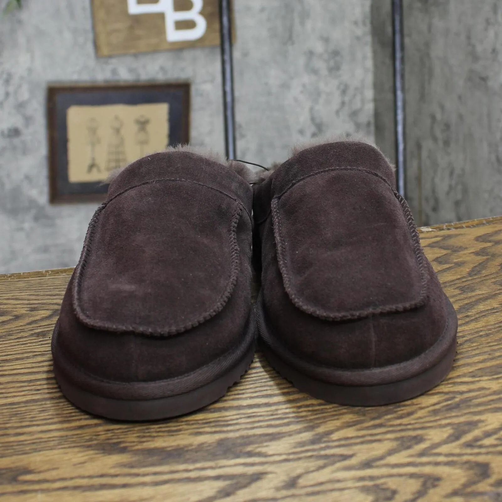 Dluxe By Dearfoams Mens Lith Slide Slippers 88498382 Brown 11