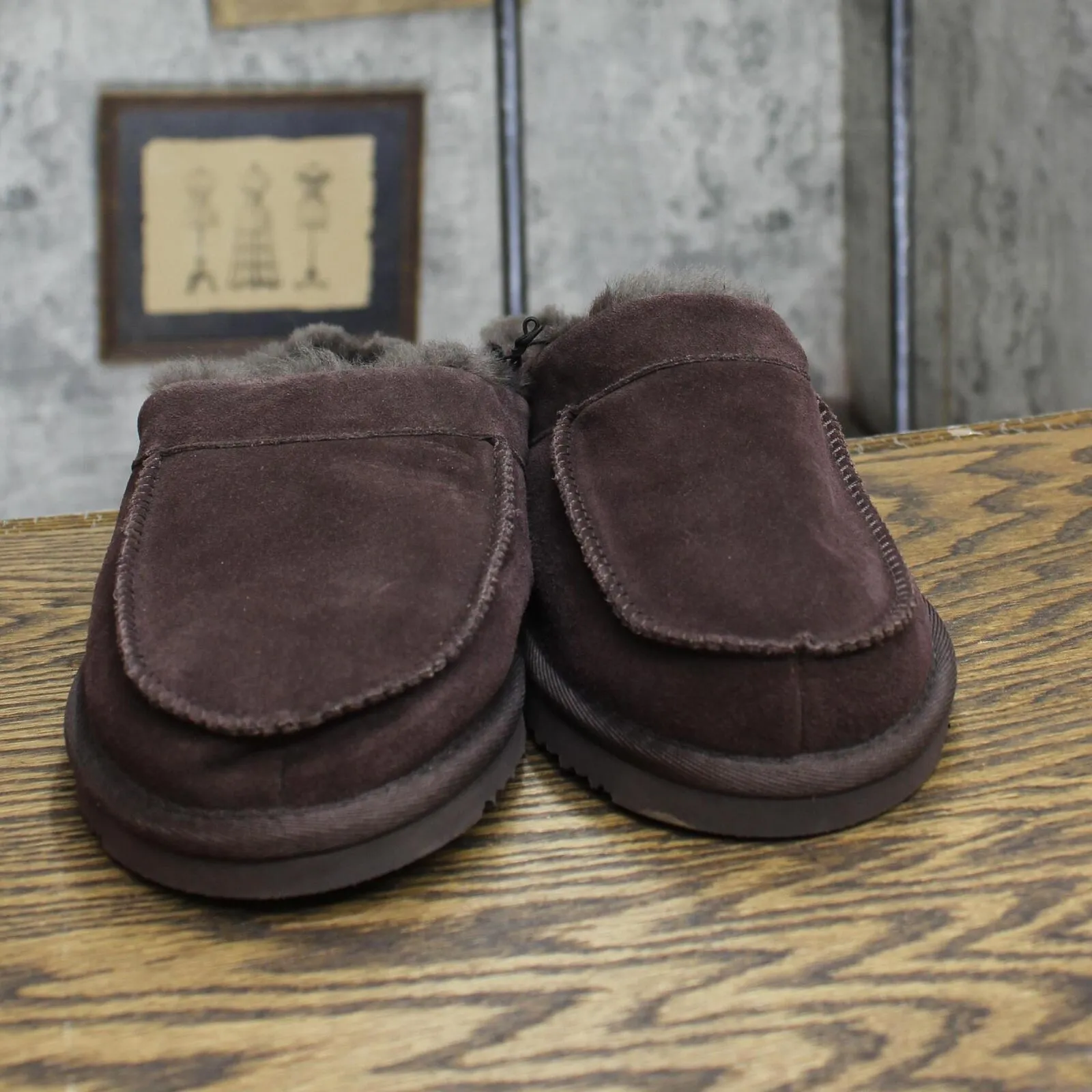 Dluxe By Dearfoams Mens Lith Slide Slippers 88498382 Brown 7
