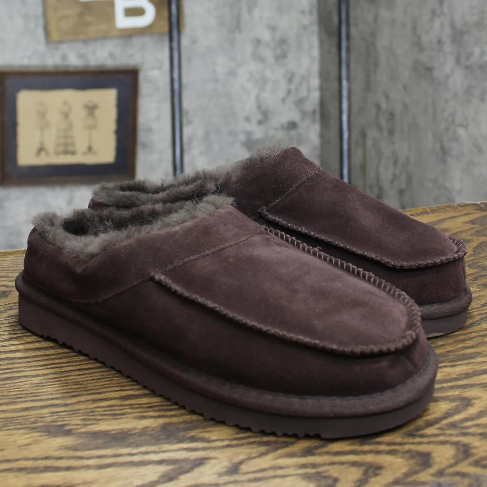Dluxe By Dearfoams Mens Lith Slide Slippers 88498382 Brown 7