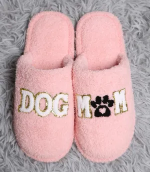Dog Mom Fuzzy Slippers