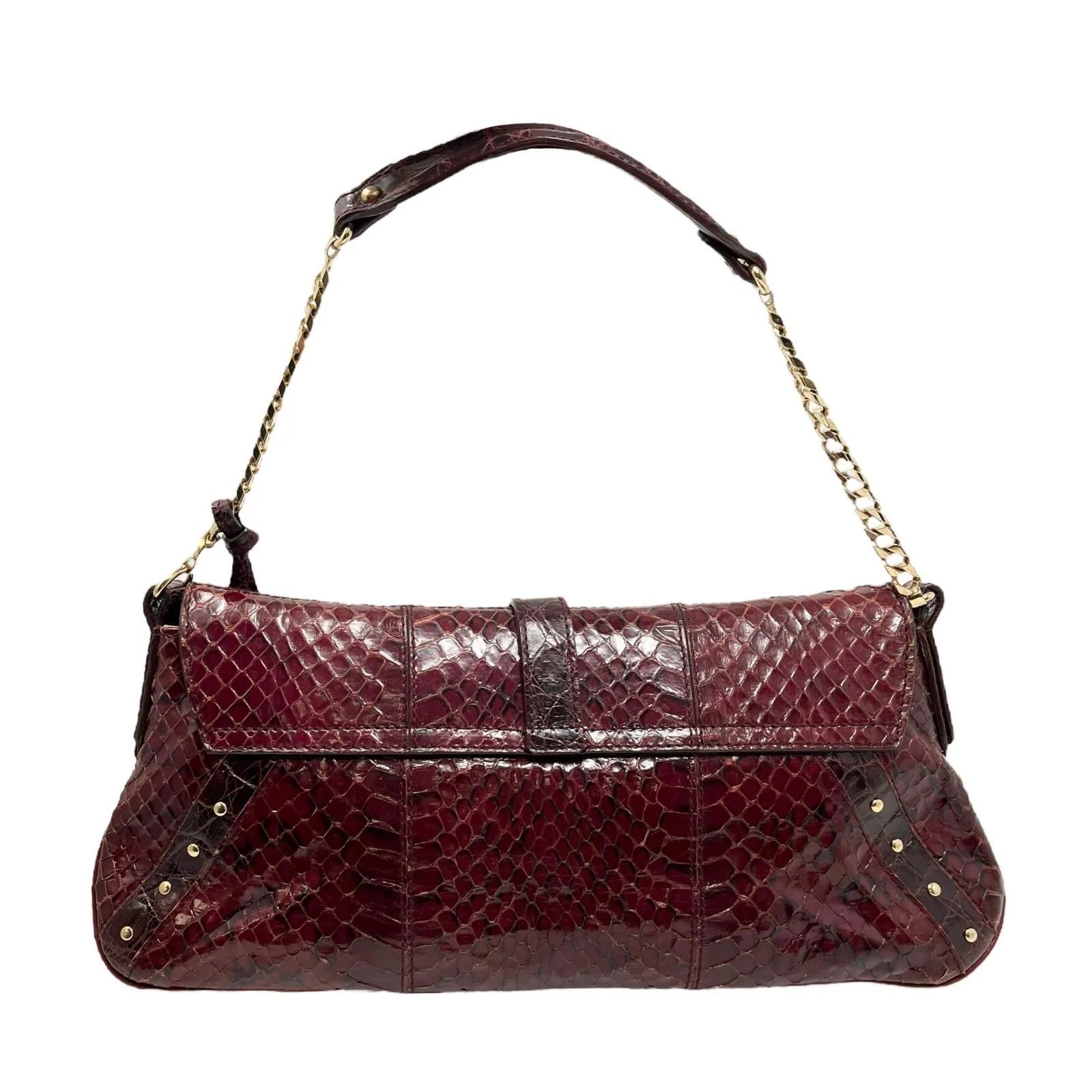 Dolce & Gabbana Red Snakeskin Shoulder Bag