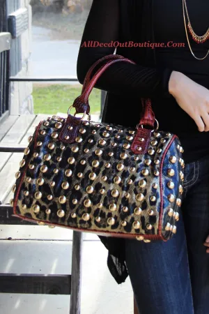 D'Orcia | Leopard Print Stud Purses