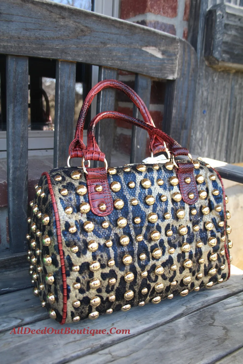 D'Orcia | Leopard Print Stud Purses