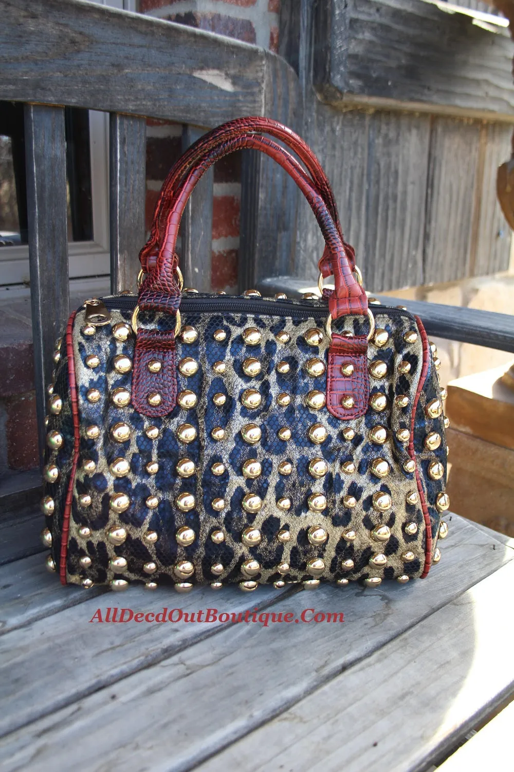 D'Orcia | Leopard Print Stud Purses