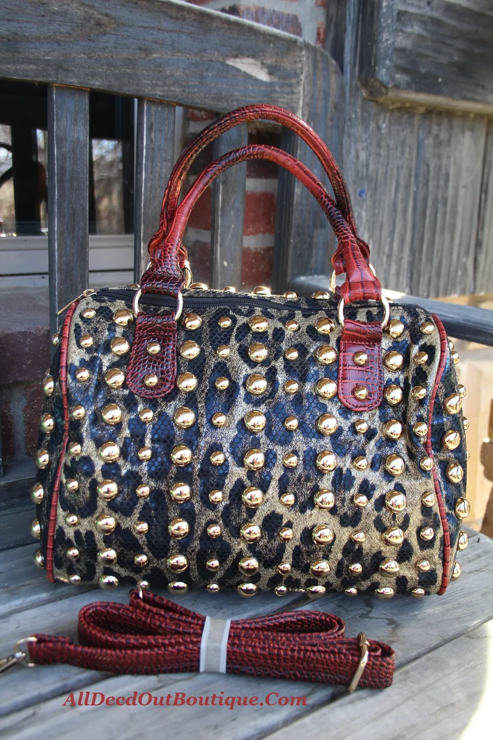 D'Orcia | Leopard Print Stud Purses
