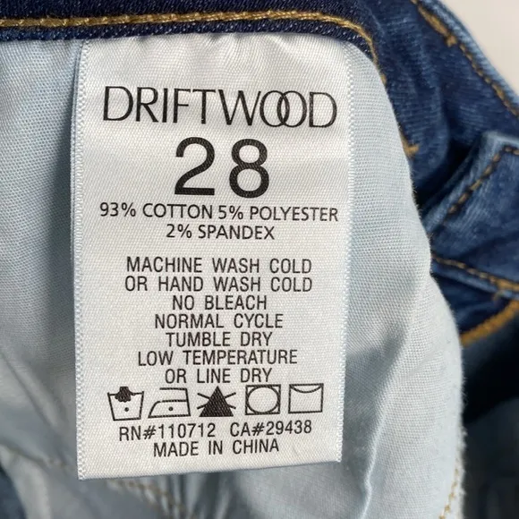 Driftwood Jackie High Rise Skinny Jeans Embroidered Metallic Floral Buds Size 28