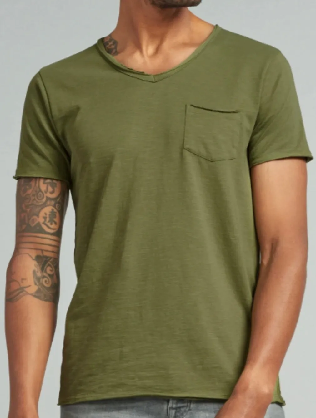 DSZ STEWART SLUB V-NECK T-SHIRT