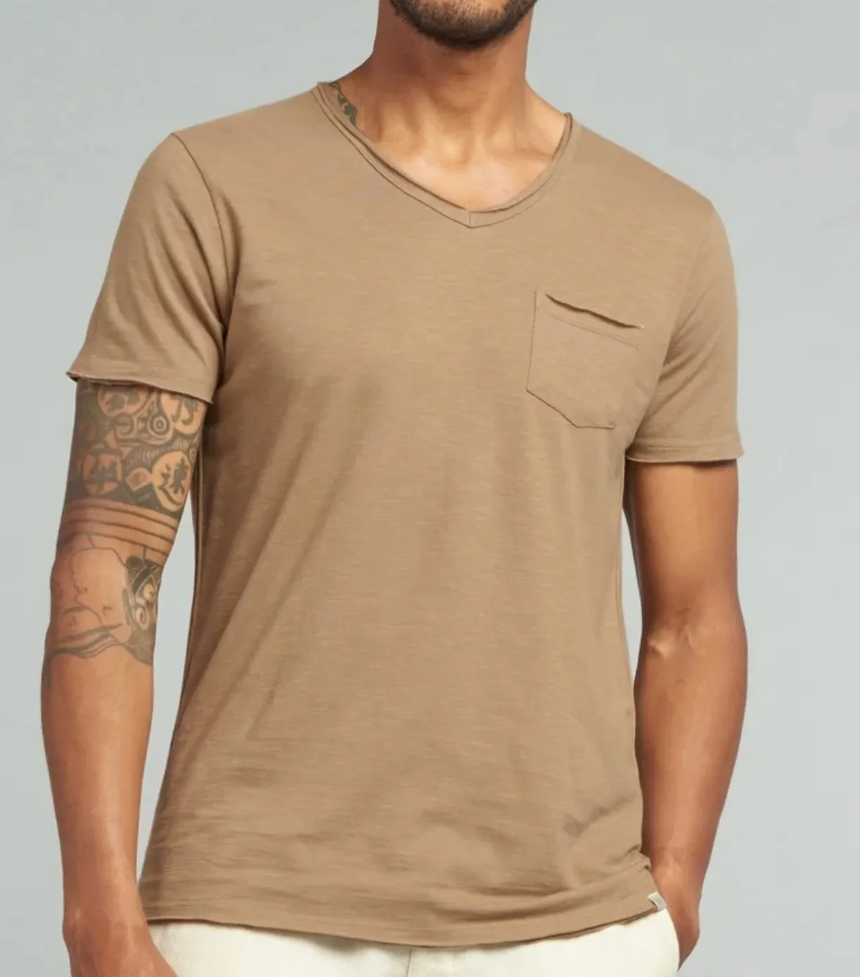 DSZ STEWART SLUB V-NECK T-SHIRT