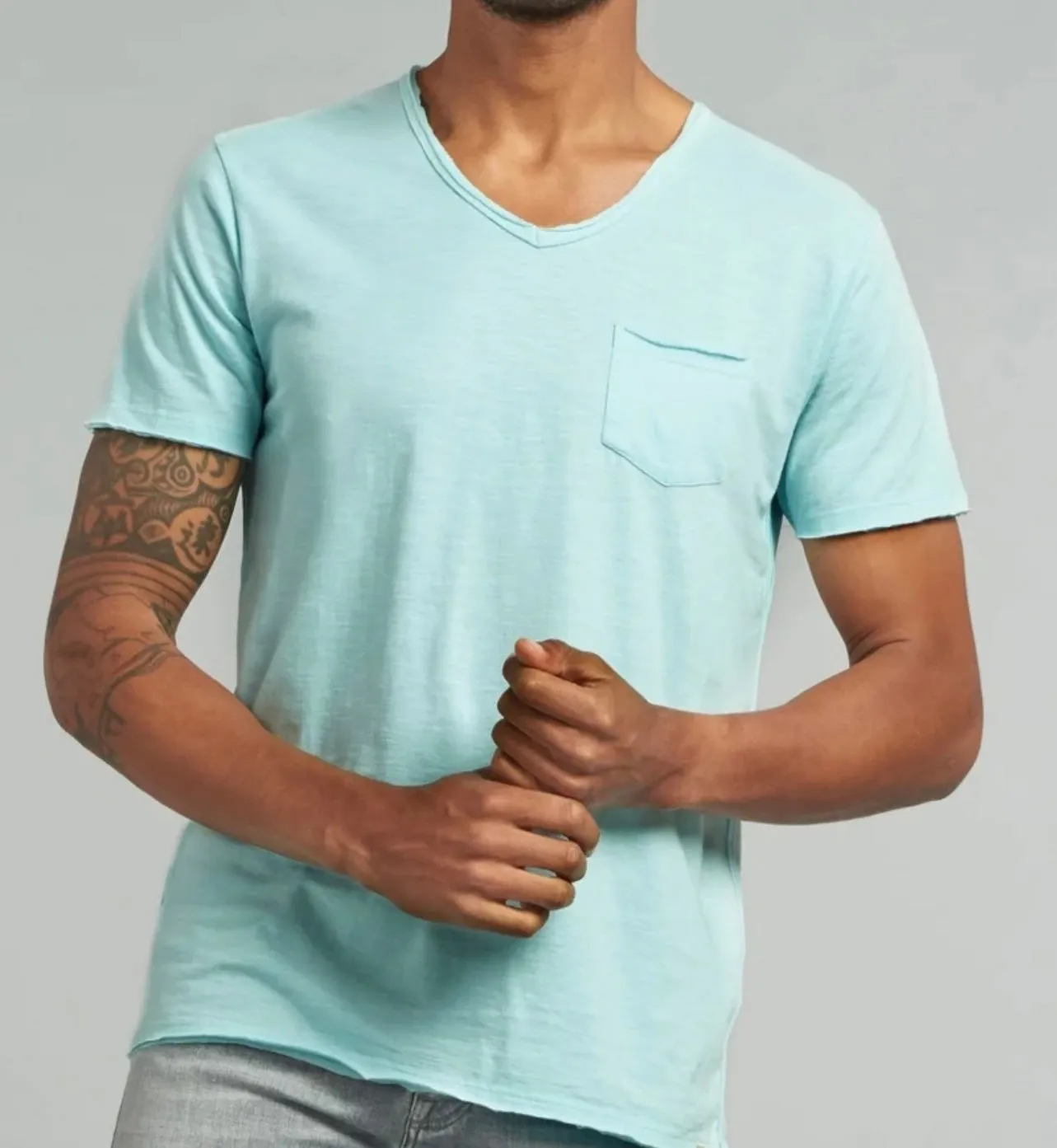 DSZ STEWART SLUB V-NECK T-SHIRT