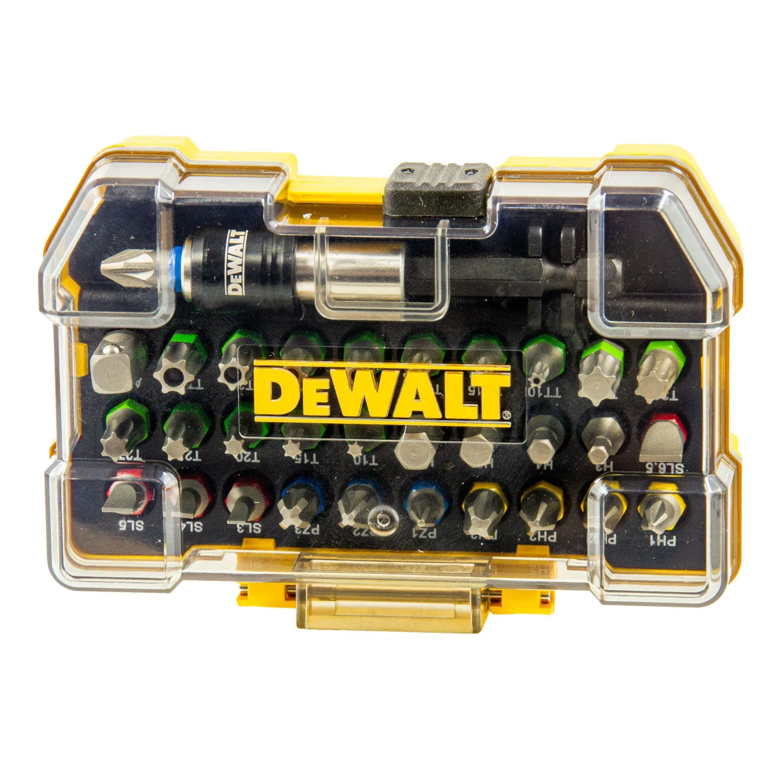 DT7969 Bit-Box 32-tlg., PH | PZ | SL | HEX | T | TH | Magnet-Bithalter