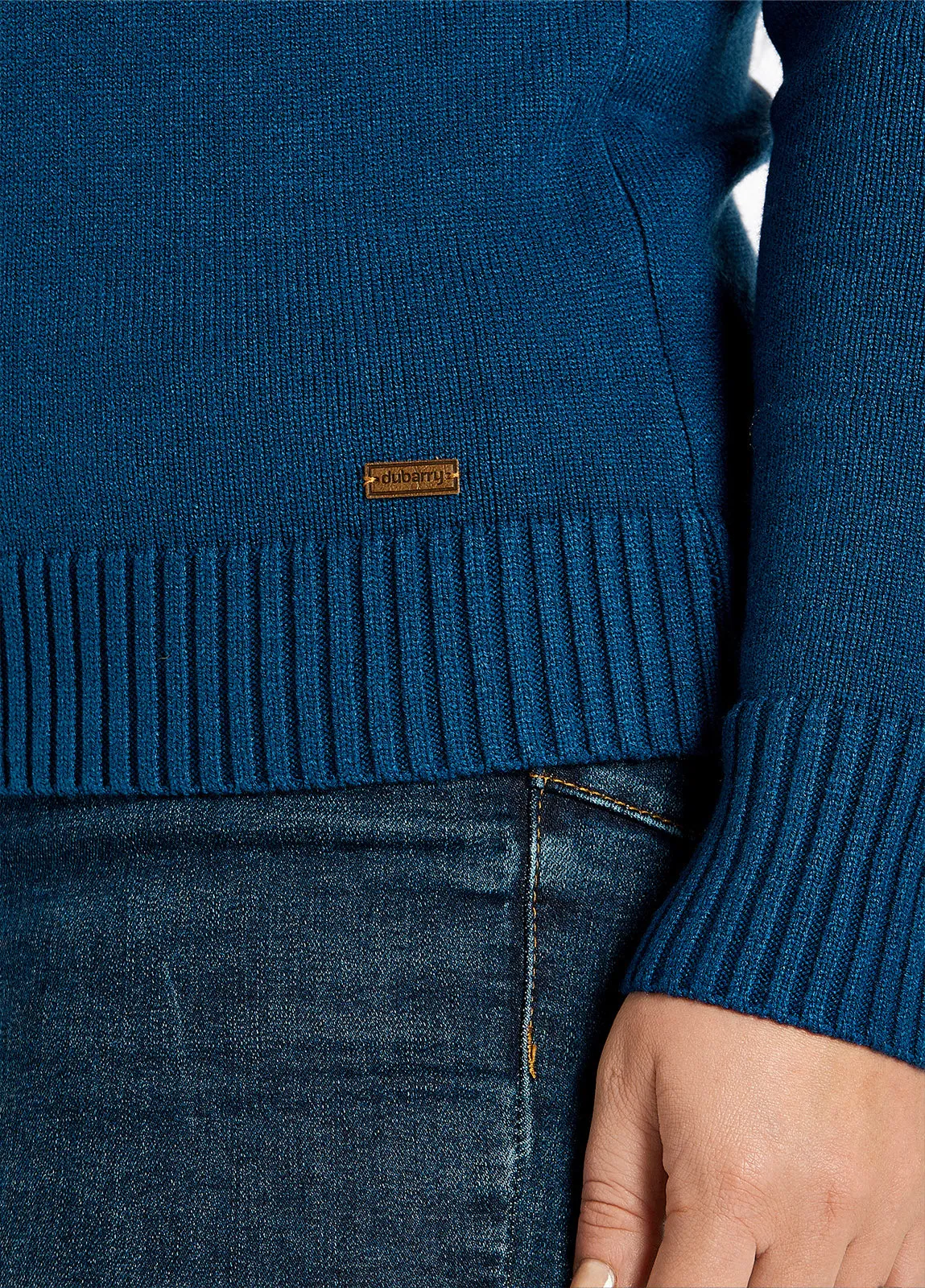 DUBARRY Rosmead Zip Neck Sweater - Women's - Peacock Blue