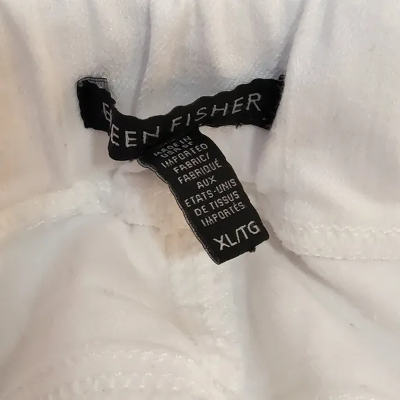Eileen Fisher Organic Cotton Skinny Pull On Jeggings Denim Jeans Size XL White
