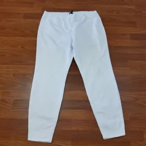 Eileen Fisher Organic Cotton Skinny Pull On Jeggings Denim Jeans Size XL White