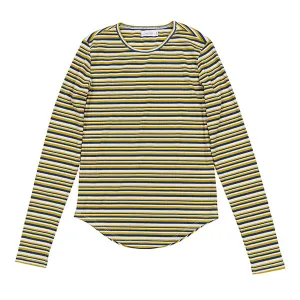Ella mustard striped tee by Luna Mae