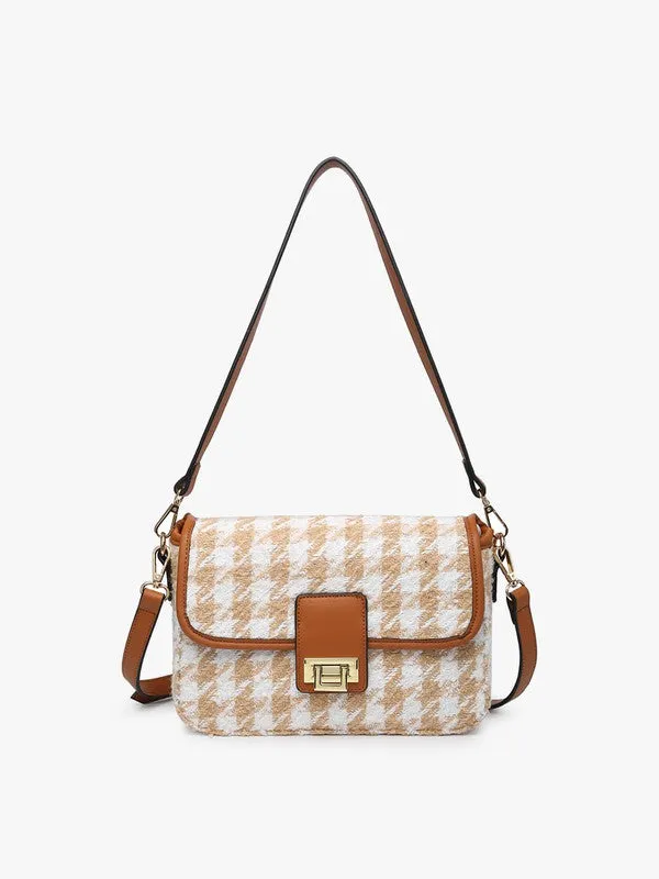 Elodie Houndstooth Crossbody