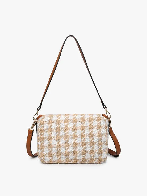 Elodie Houndstooth Crossbody