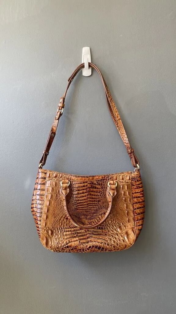 Embossed Leather Satchel