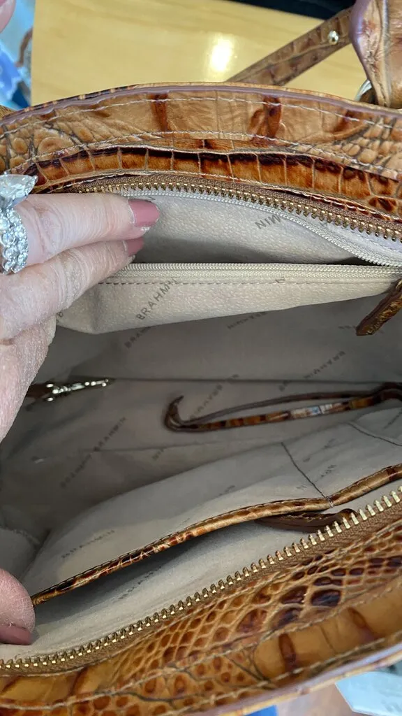 Embossed Leather Satchel