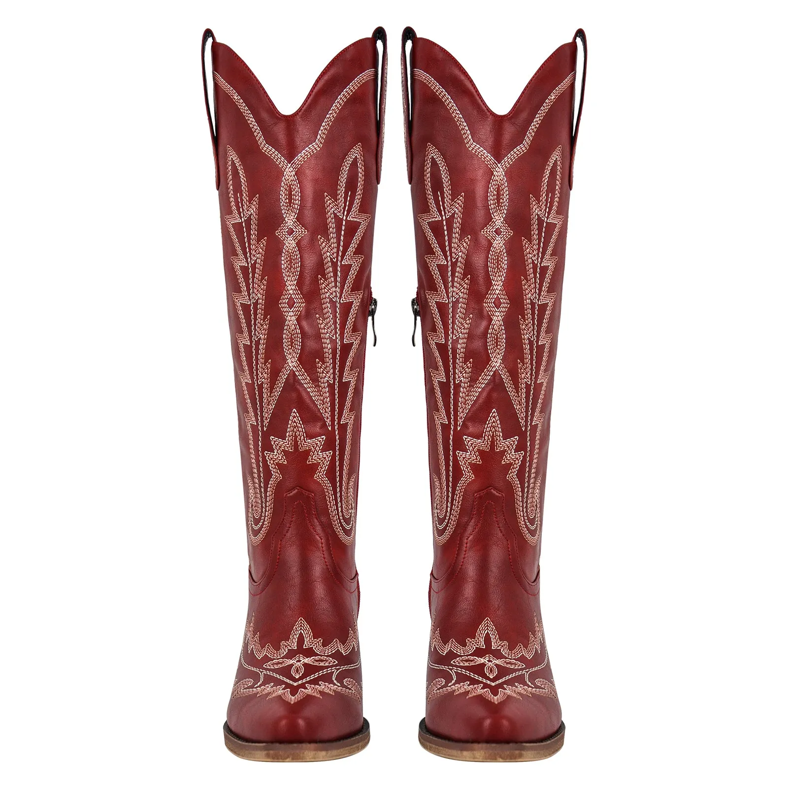 Embroidery Knee High Western Boots