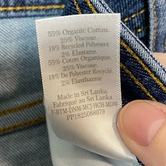 Everlane Way High Mid Blue Wash Skinny Jeans