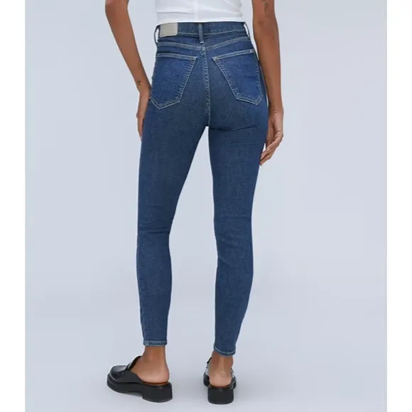 Everlane Way High Mid Blue Wash Skinny Jeans