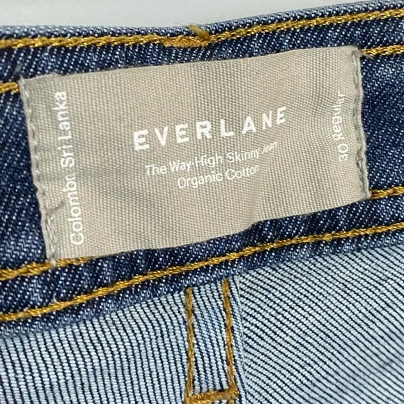Everlane Way High Mid Blue Wash Skinny Jeans