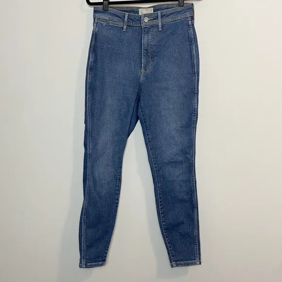 Everlane Way High Mid Blue Wash Skinny Jeans