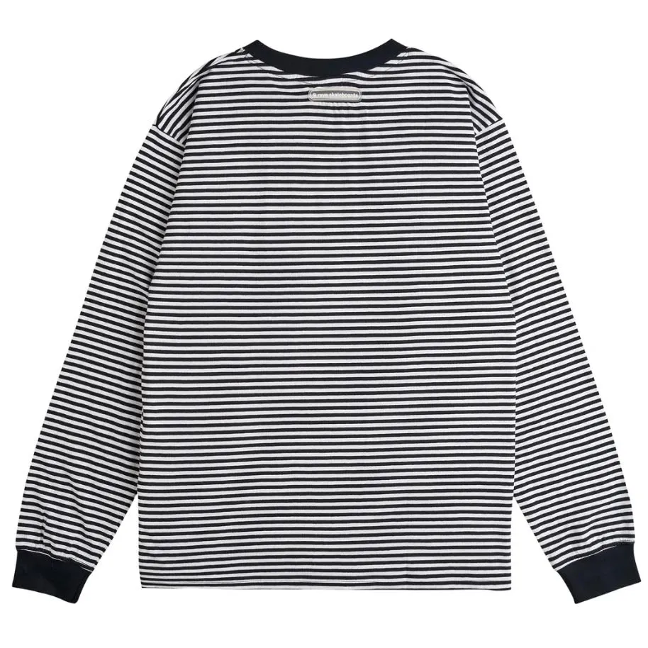 EYEZ LS T-Shirt black & white striped