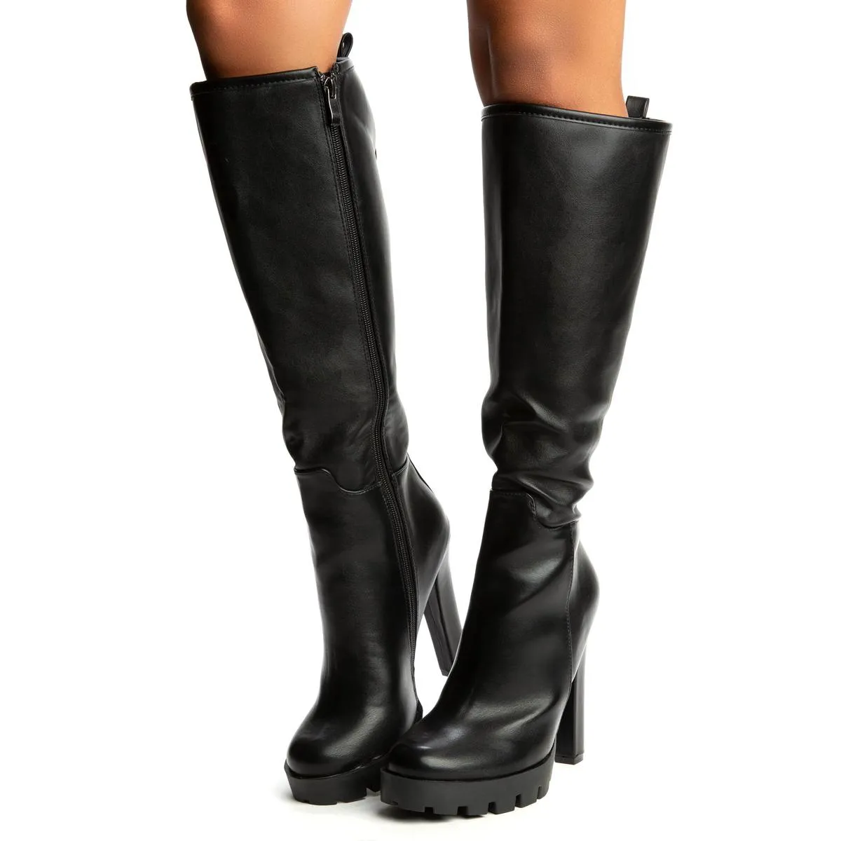 Faithful Chunky Platform Heel Boots