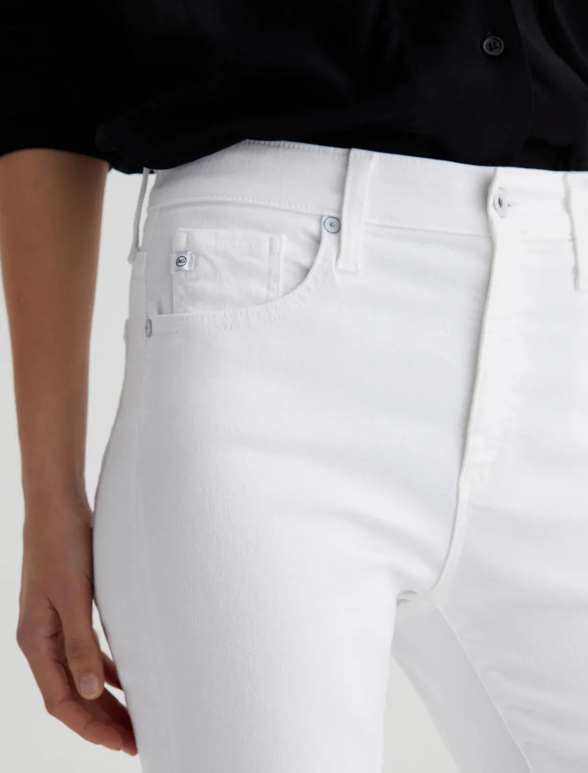 Farrah Boot Crop White Jean
