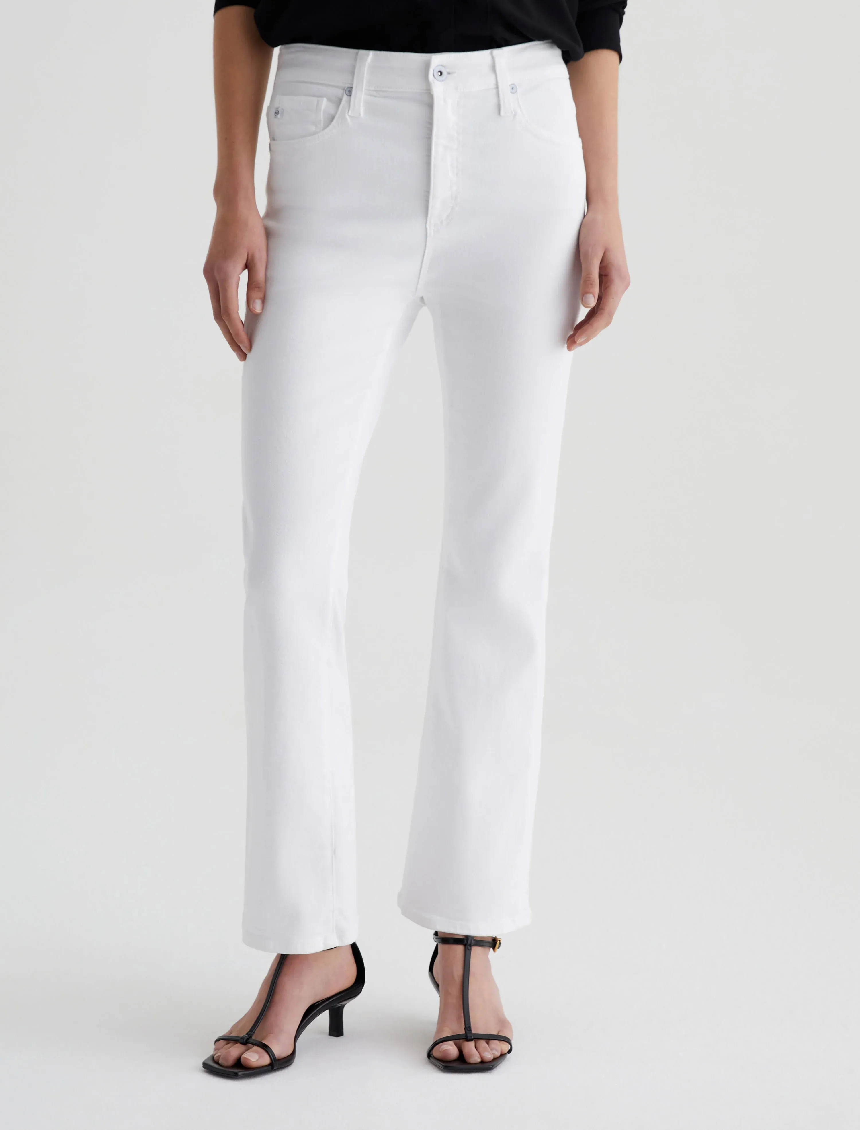 Farrah Boot Crop White Jean