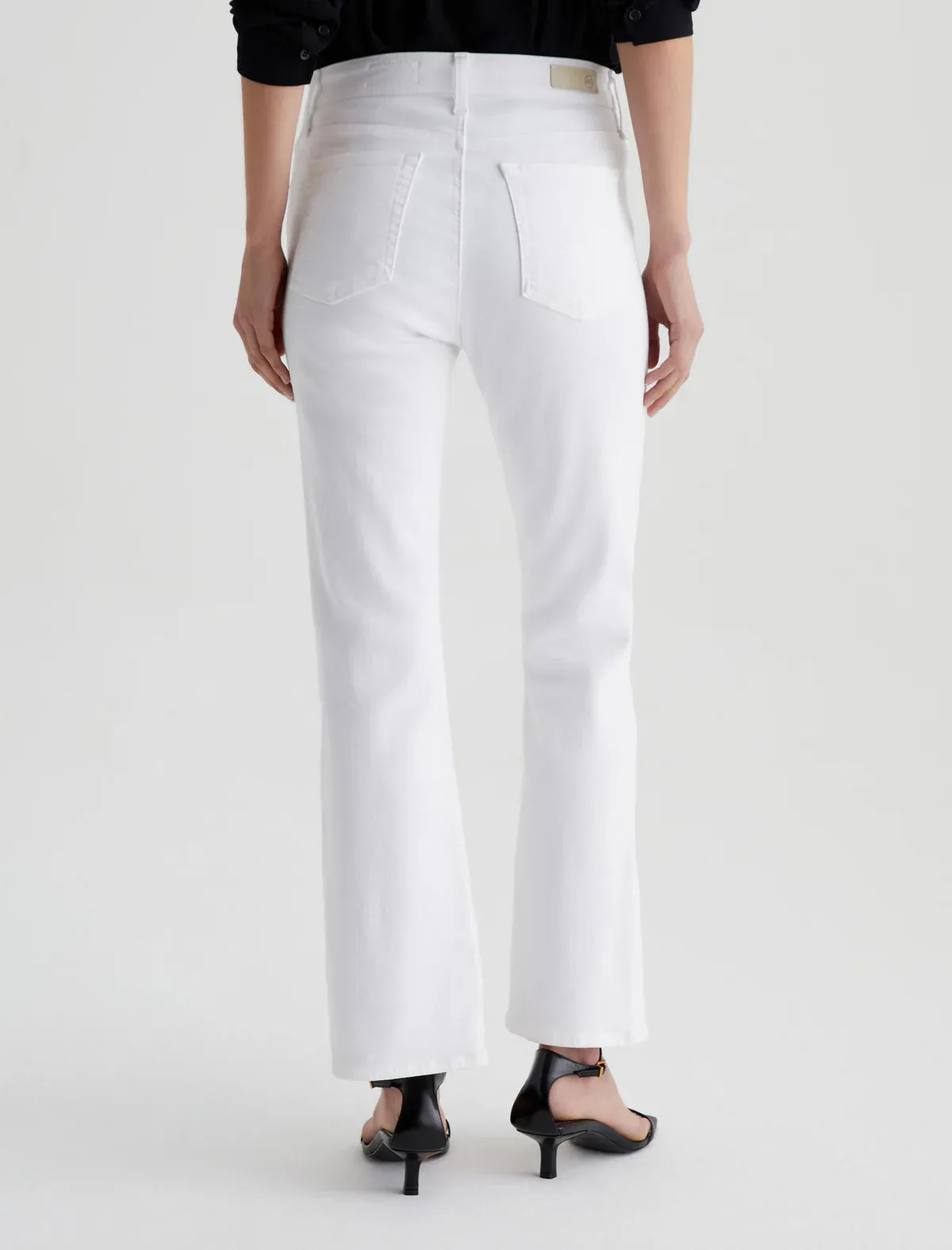 Farrah Boot Crop White Jean