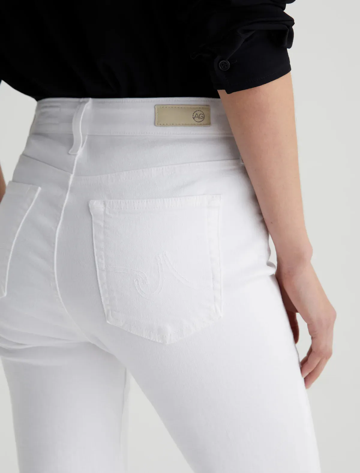 Farrah Boot Crop White Jean