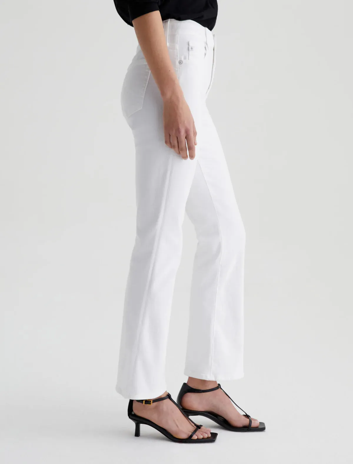 Farrah Boot Crop White Jean