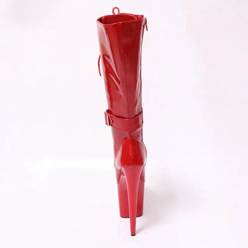 Fashion Big Size 8 Inch High Heel Boots Thin Heels Platform 20Cm Thigh High Boots