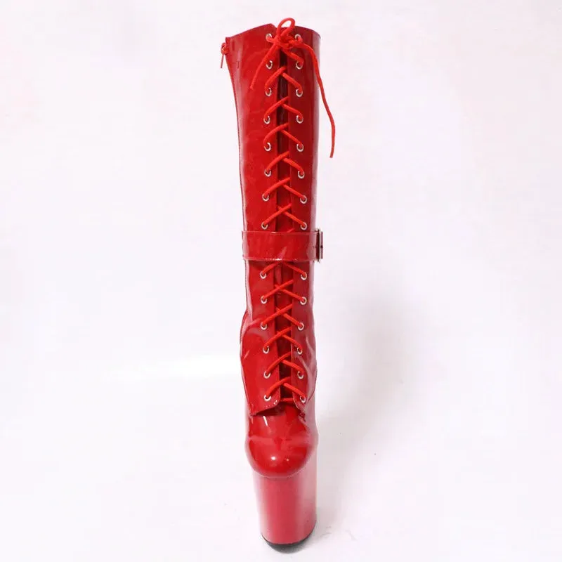 Fashion Big Size 8 Inch High Heel Boots Thin Heels Platform 20Cm Thigh High Boots
