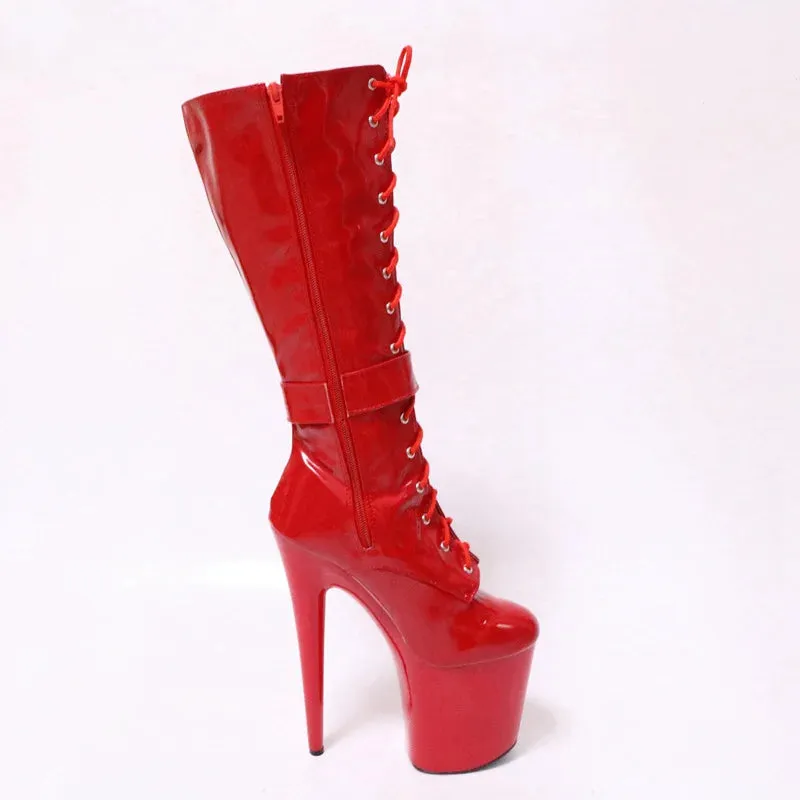 Fashion Big Size 8 Inch High Heel Boots Thin Heels Platform 20Cm Thigh High Boots