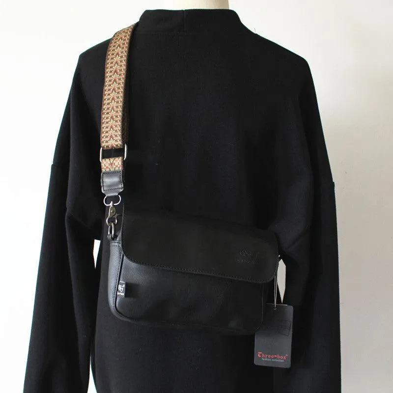 Faux Leather Crossbody Flap Bag