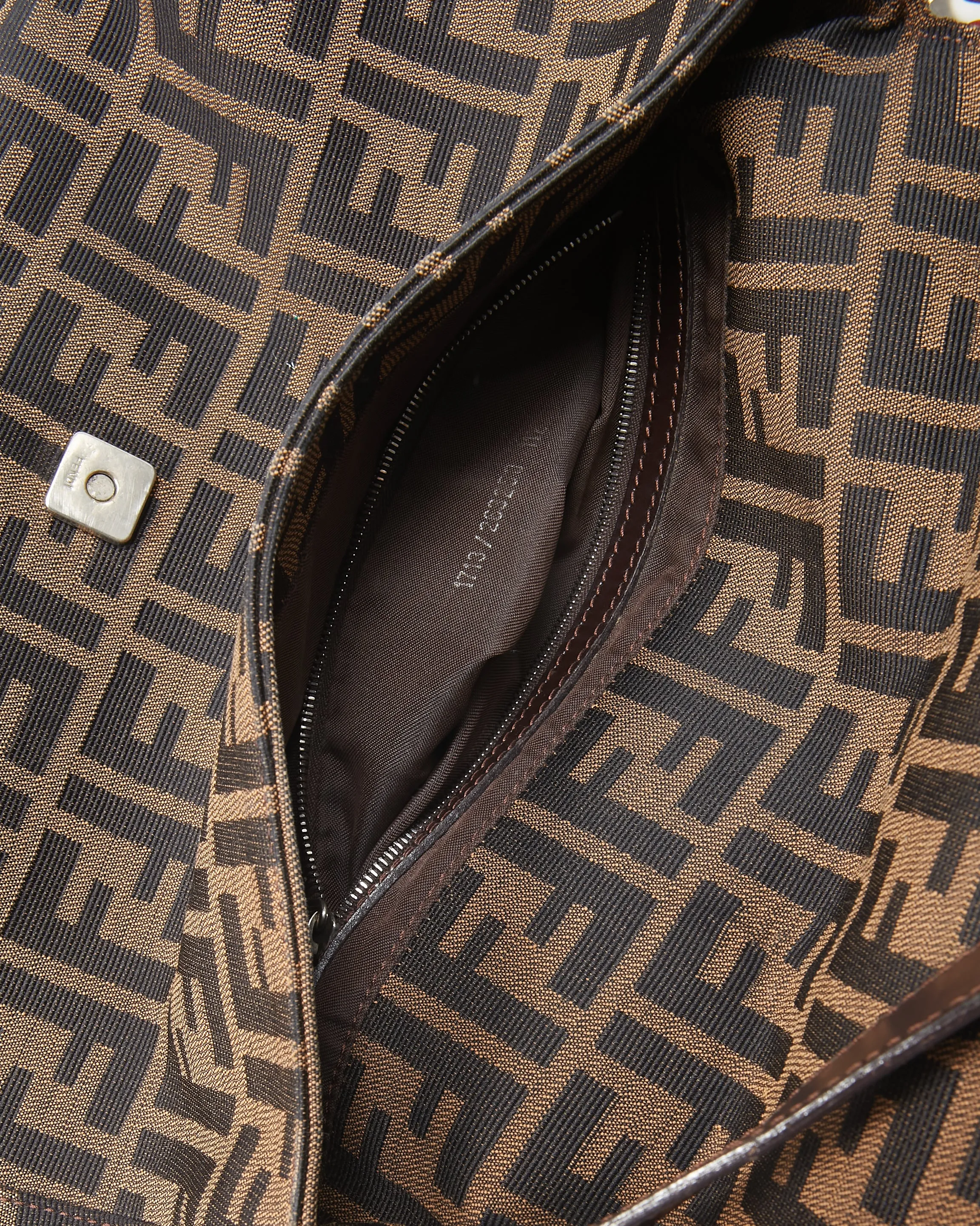 Fendi Brown Zucca Print Mamma Forever Shoulder Bag