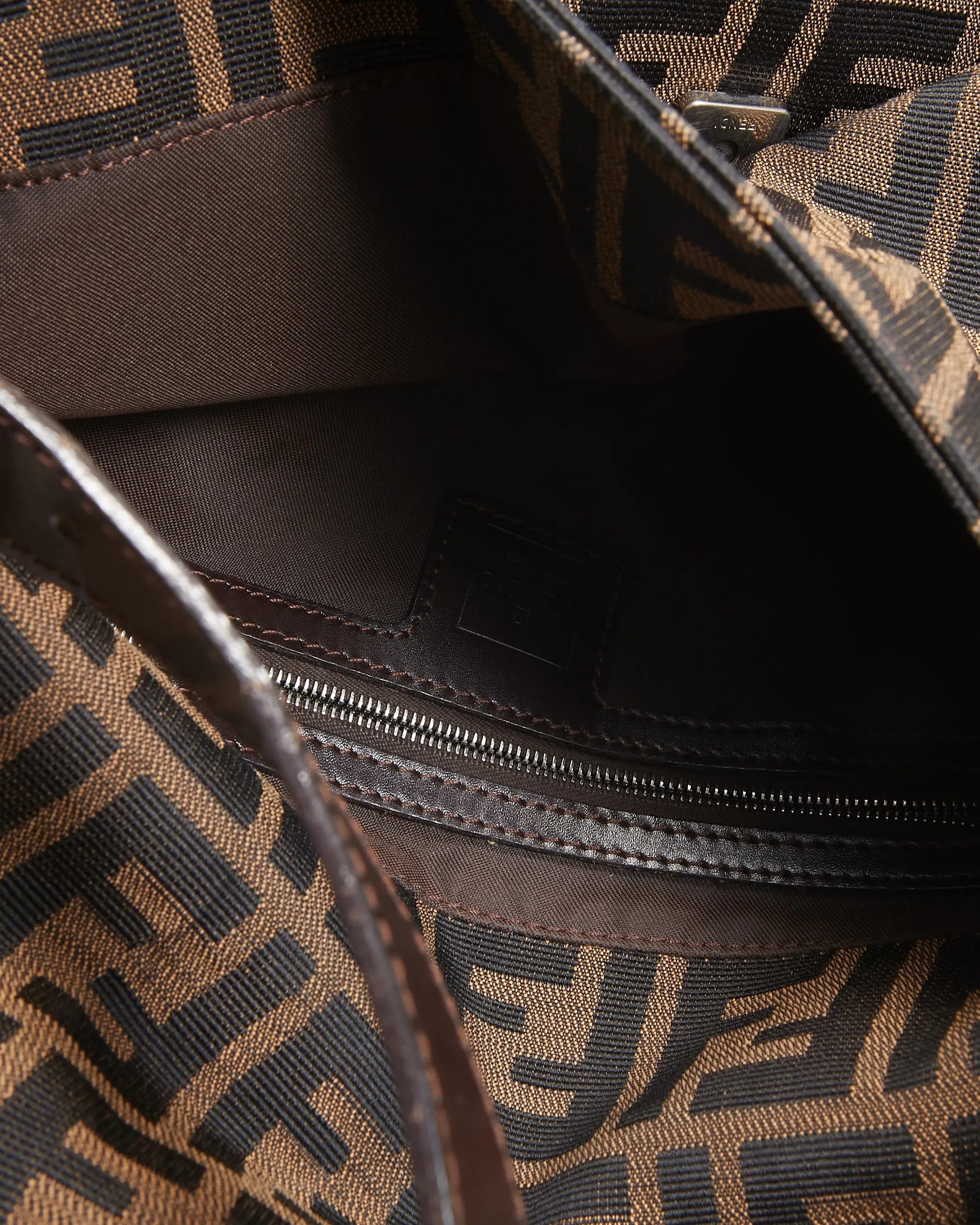Fendi Brown Zucca Print Mamma Forever Shoulder Bag