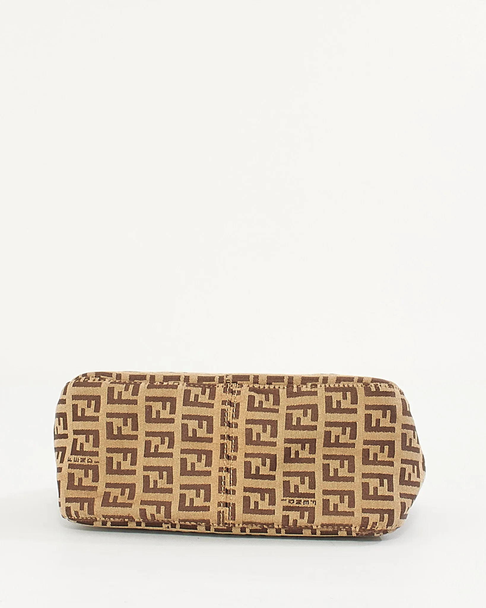 Fendi Brown/Beige Zucchino Canvas Mini Pouch Bag