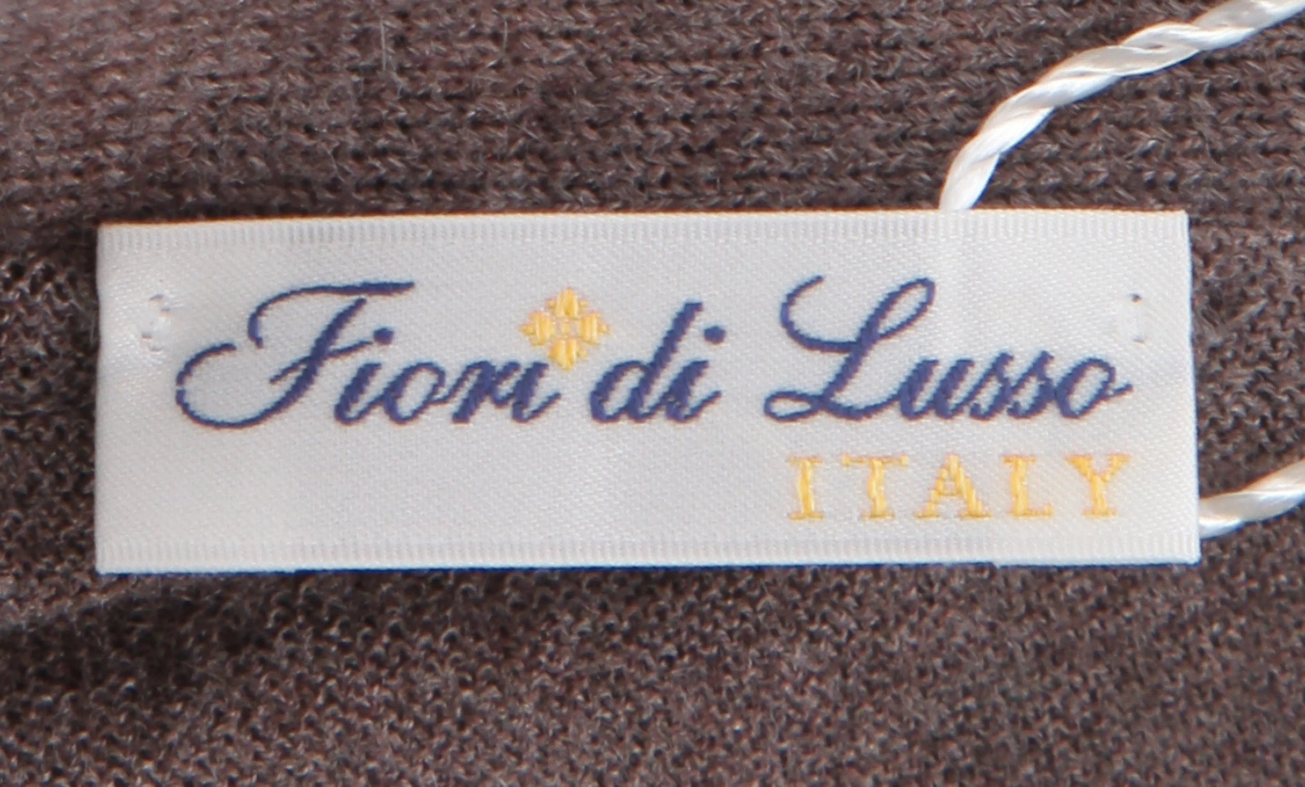 Fiori Di Lusso Brown V-Neck Cardigan