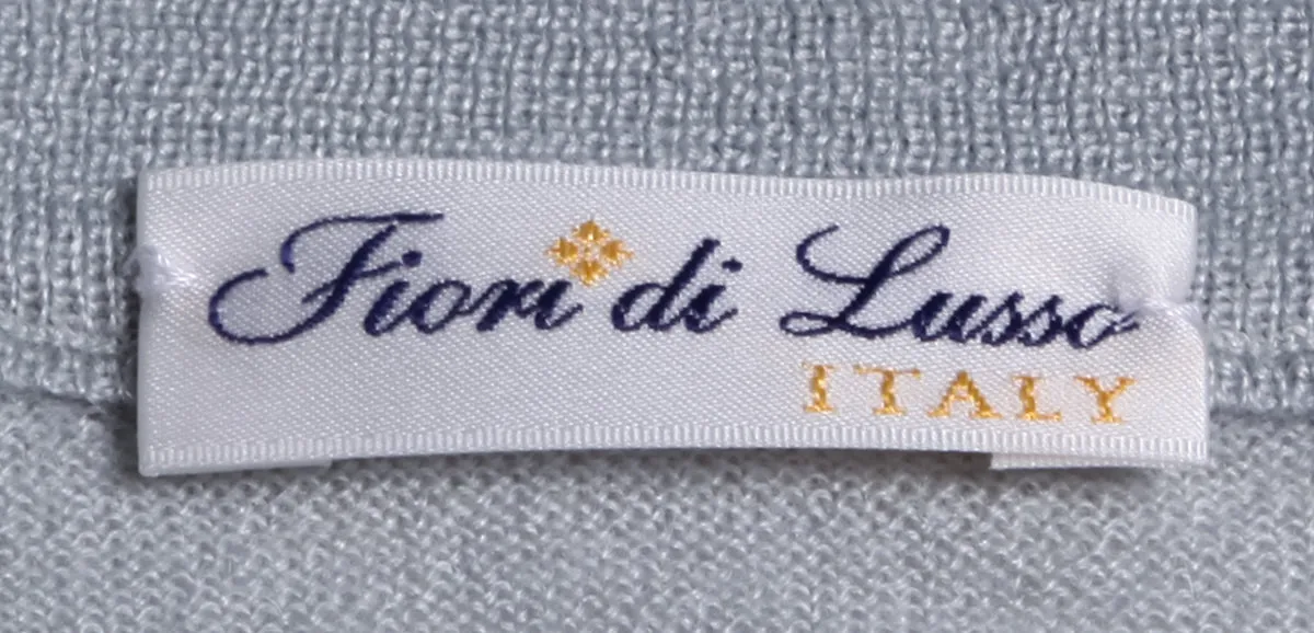 Fiori Di Lusso Light Blue V-Neck Sweater